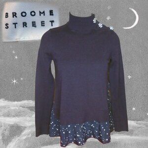 Kate Spade Broome Street Tunic Top with Stars - Night Sky Turtleneck Sweater